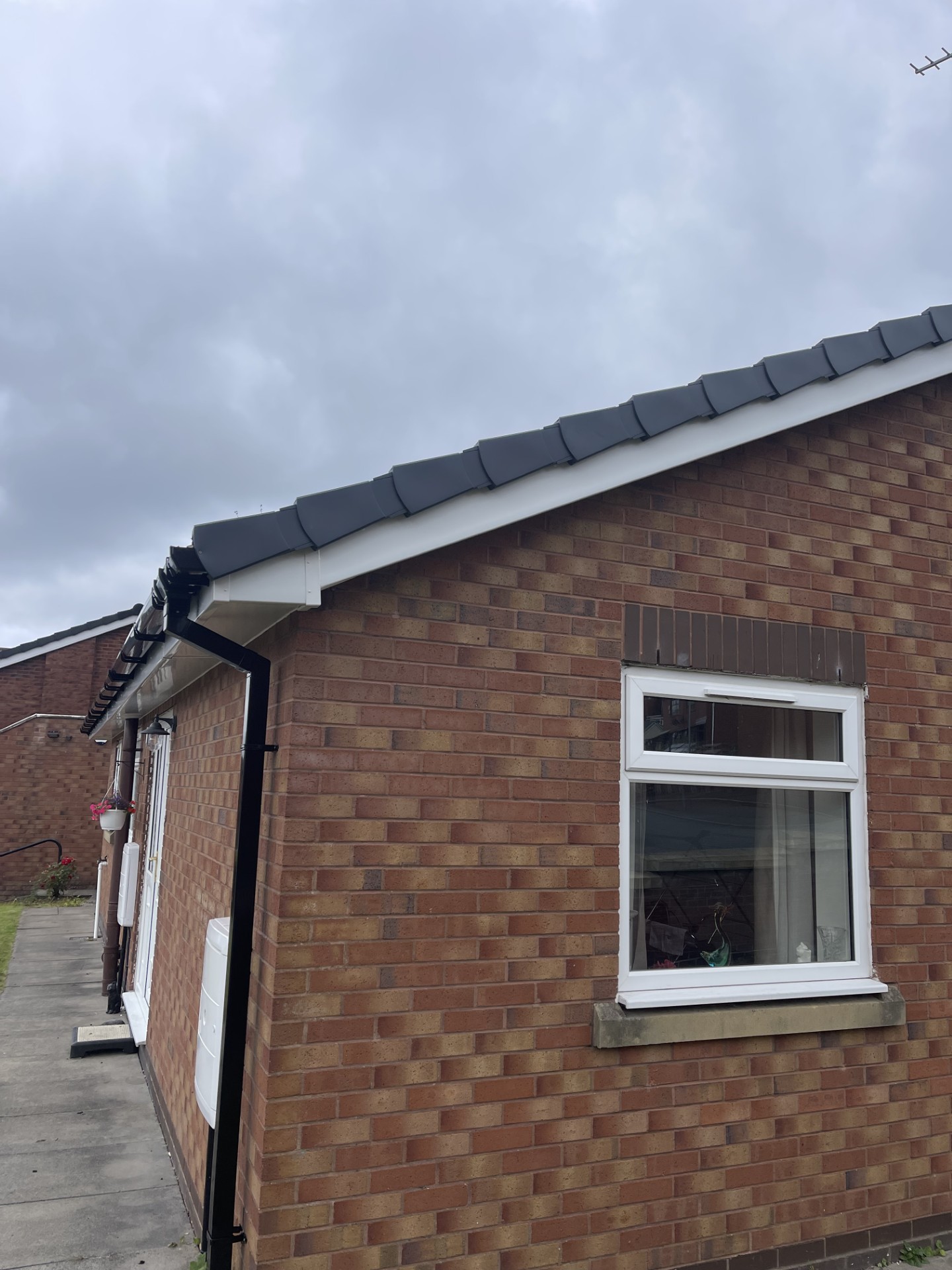 White fascia and guttering